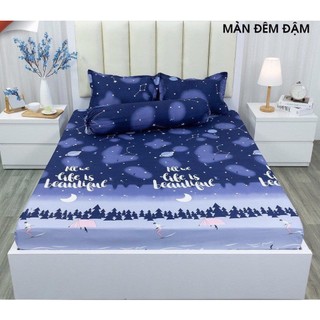 Bộ ga gối kèm vỏ gối ôm 4 món 1m2/1m6 chất cotton poly