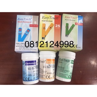 Que thử glucose (đường huyết)/ Axit Uric (gout)/ Cholesterol ( mỡ máu) của máy Easy Touch