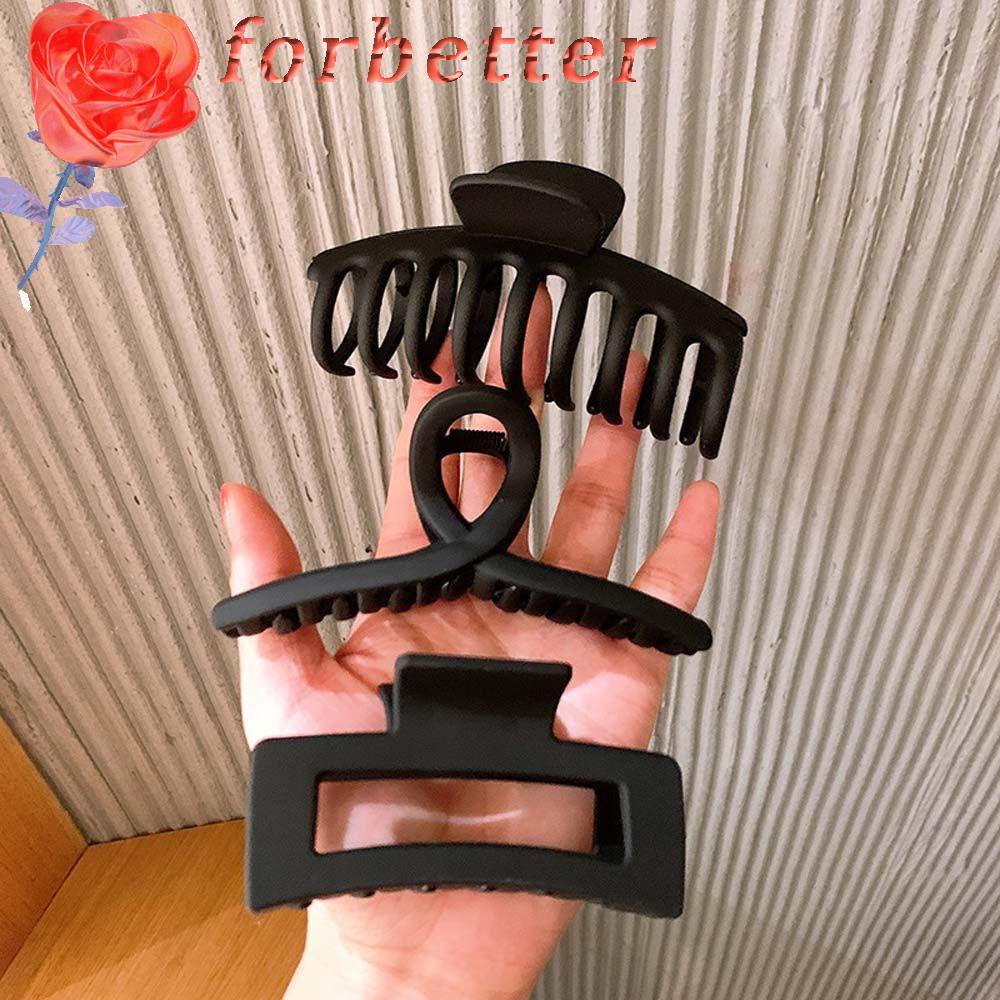 Kẹp tóc nhựa resin màu đen hình học phong cách Hàn Quốc thanh lịch cho nữ