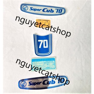 Tem xe Cub 78/70 xanh
