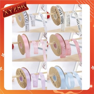 Trang trí bánh sinh nhật bánh kem - Ruy băng lụa always, miss you 2.5cm