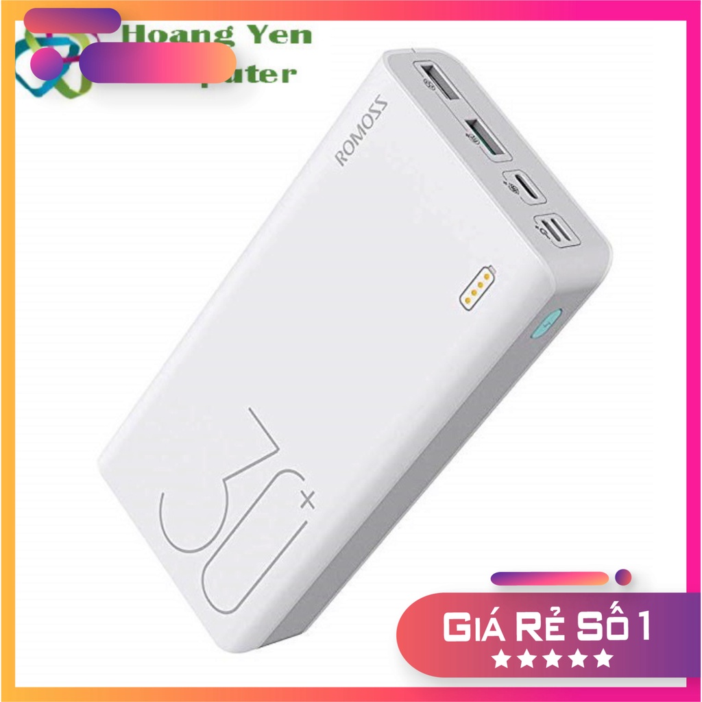 Sạc Dự Phòng Romoss Sense 8 Plus 30000mah (QC 3.0, PD 18W, 3 Cổng Sạc Vào) - BH 1 Năm | Romoss Sen