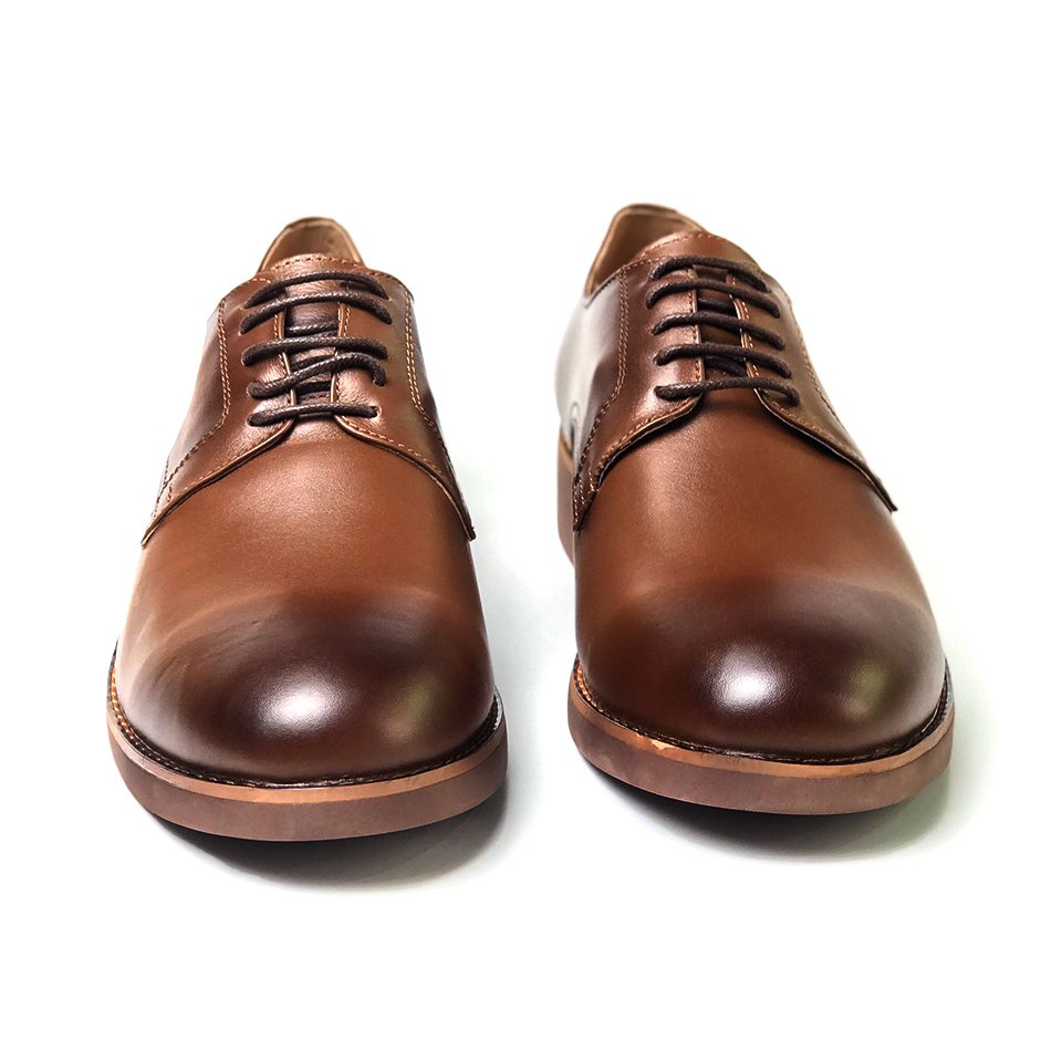 Giày tây buộc dây MAD derby plain brown công sở nam da bò nappa cao cấp chính hãng thời trang phong cách