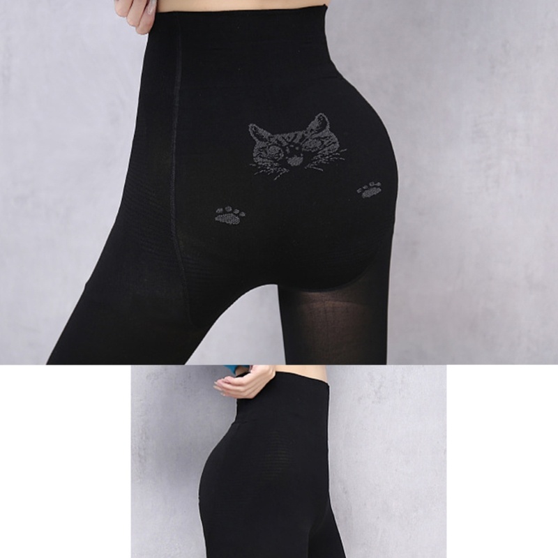 Quần Tất Lụa In Hình Mèo Dễ Thương Phong Cách Nhật Bản Cho Nữ