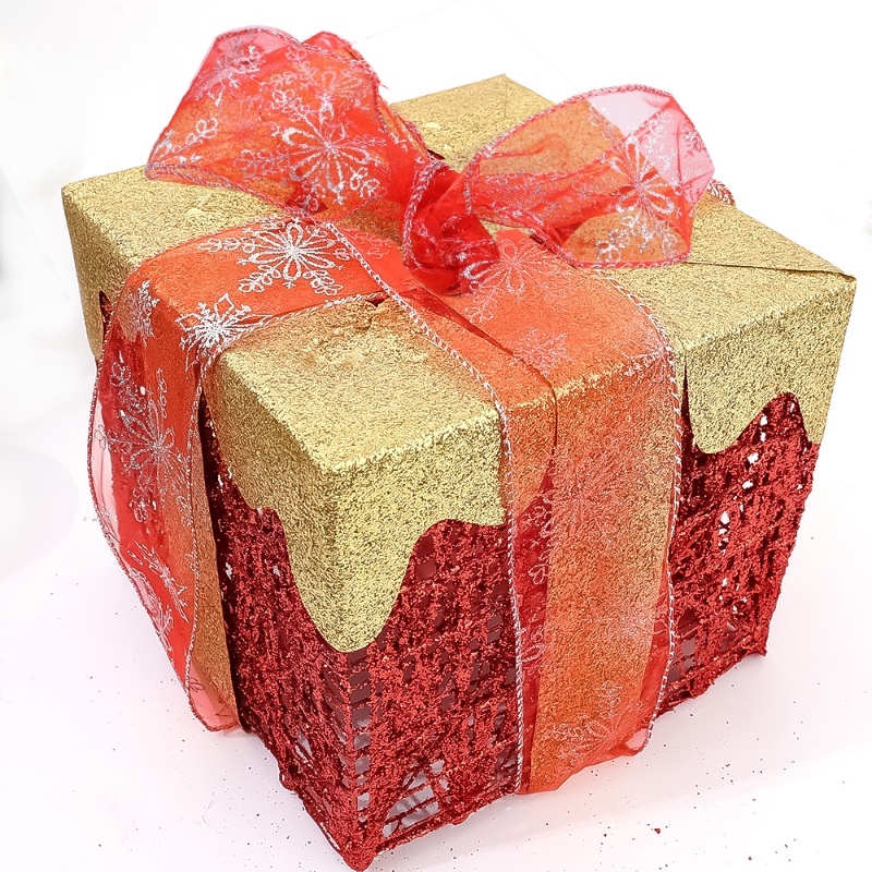 Cuộn Dây Ruy Băng Lưới 6CM * 10M Họa Tiết Bông Tuyết Nhiều Màu Sắc Dùng Trang Trí Giáng Sinh