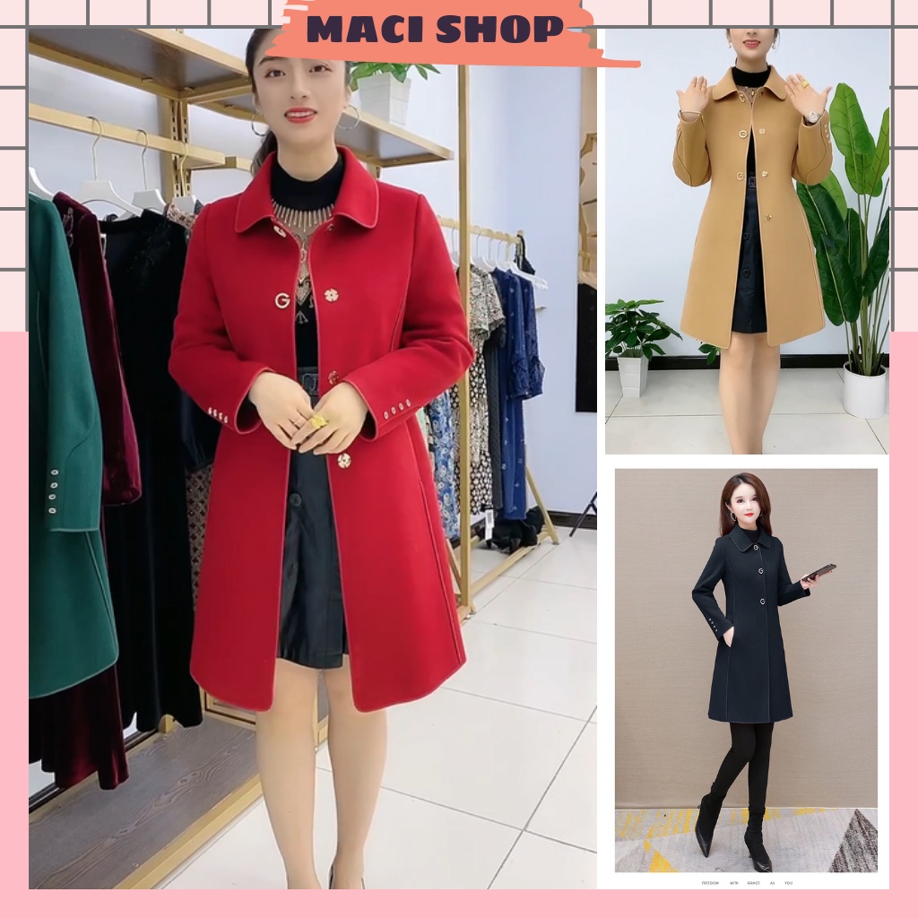 Áo dạ Nữ Dài tay cao cấp.Áo Dạ chất liệu Dạ ép lông cừu cao cấp _ ad02