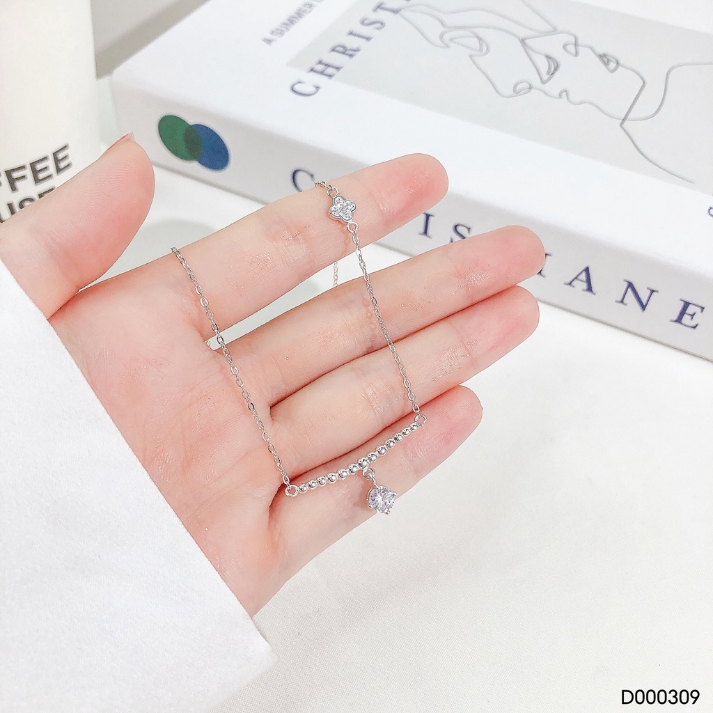 Dây chuyền hoa rơi chất liệu bạc ý 925 thời trang phụ kiện trang sức Viễn Chí Bảo D000309