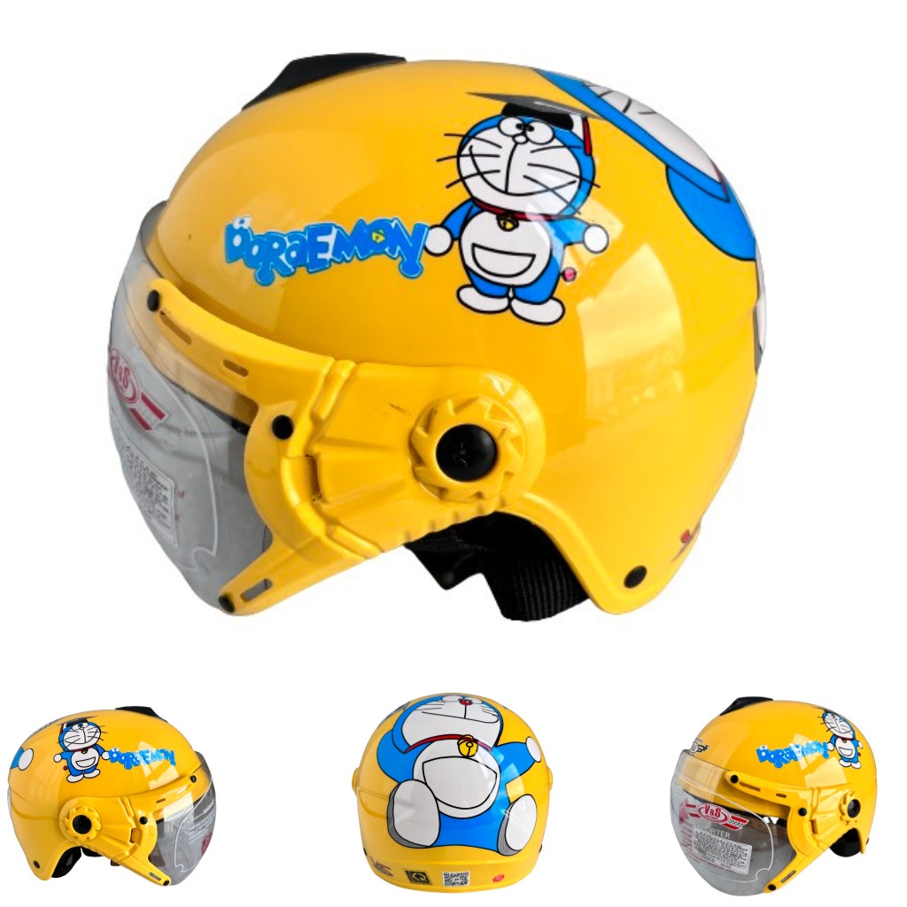 Mũ bảo hiểm trẻ em V&S Helmet - VS103KS Doreamon Vàng - Phù hợp với bé từ 2 đến 5 tuổi, Bé nặng dưới 18kg