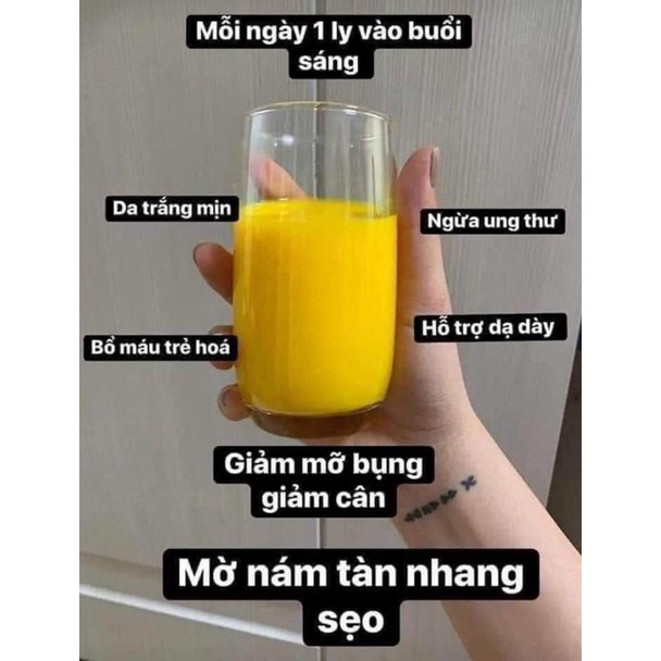 Tinh bột nghệ đỏ nguyên chất Quê Việt hỗ trợ tiêu hóa, làm đẹp da 500gr