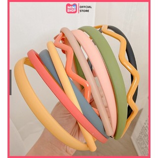 Bờm/Băng Đô cài tóc trơn pastel nhám đơn giản dễ phối đồ dễ thương