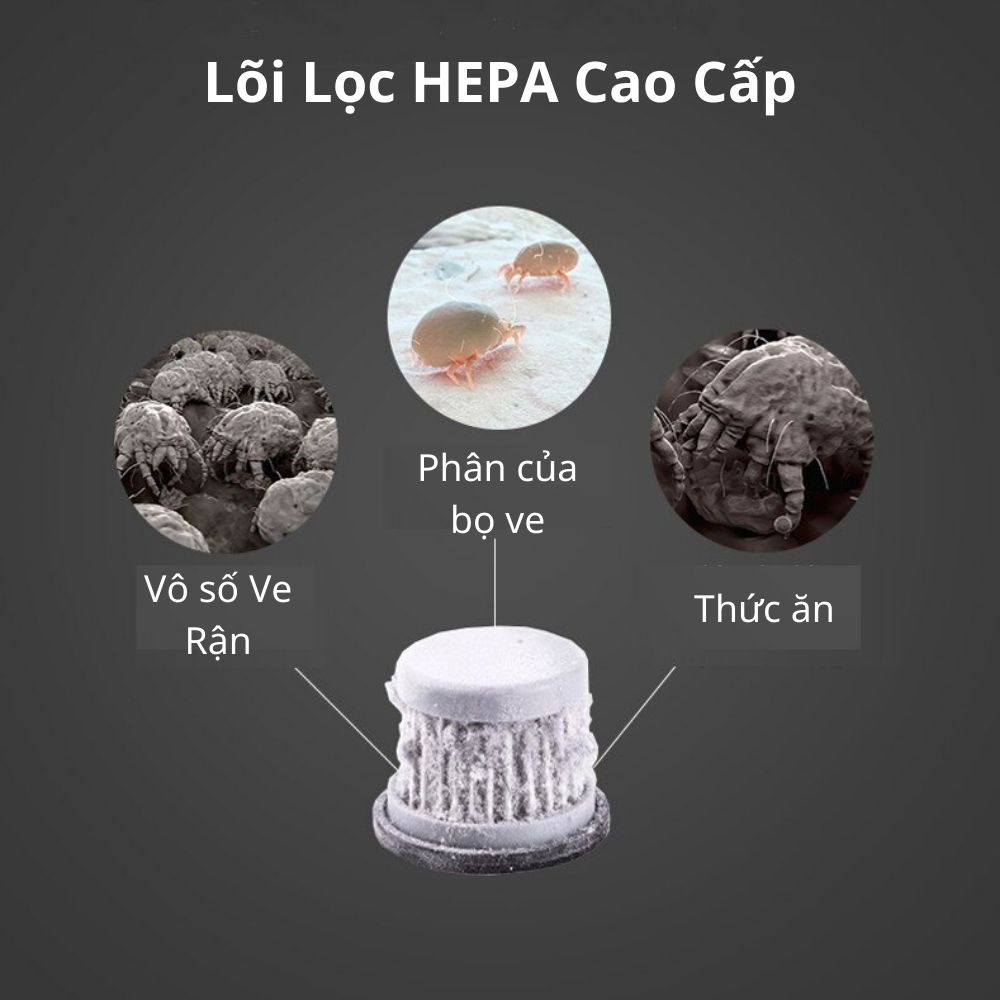 Máy hút bụi giường nệm Chigo ZG-CR518 - Lọc sạch bụi - Đánh bay bụi bẩn - Diệt khuẩn bằng tia UV - Bảo Hành 12 Tháng