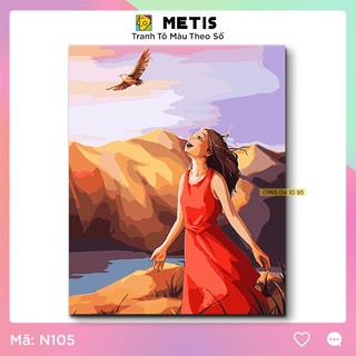 Tranh Tô Màu Theo Số METIS Nàng Thơ Mộng Mơ Đáng Yêu Dễ Tô - Màu Chuẩn N105