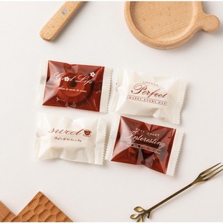 Túi đựng bánh quy, kẹo nougat mix trắng đỏ