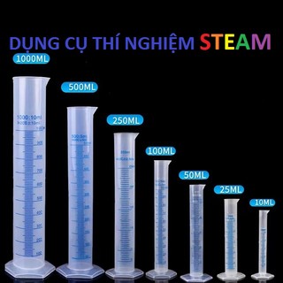 Ống đong NHỰA chia vạch xanh chịu nhiệt đong thể tích 10ml 25ml 50ml 100ml 250ml 500ml 1000ml