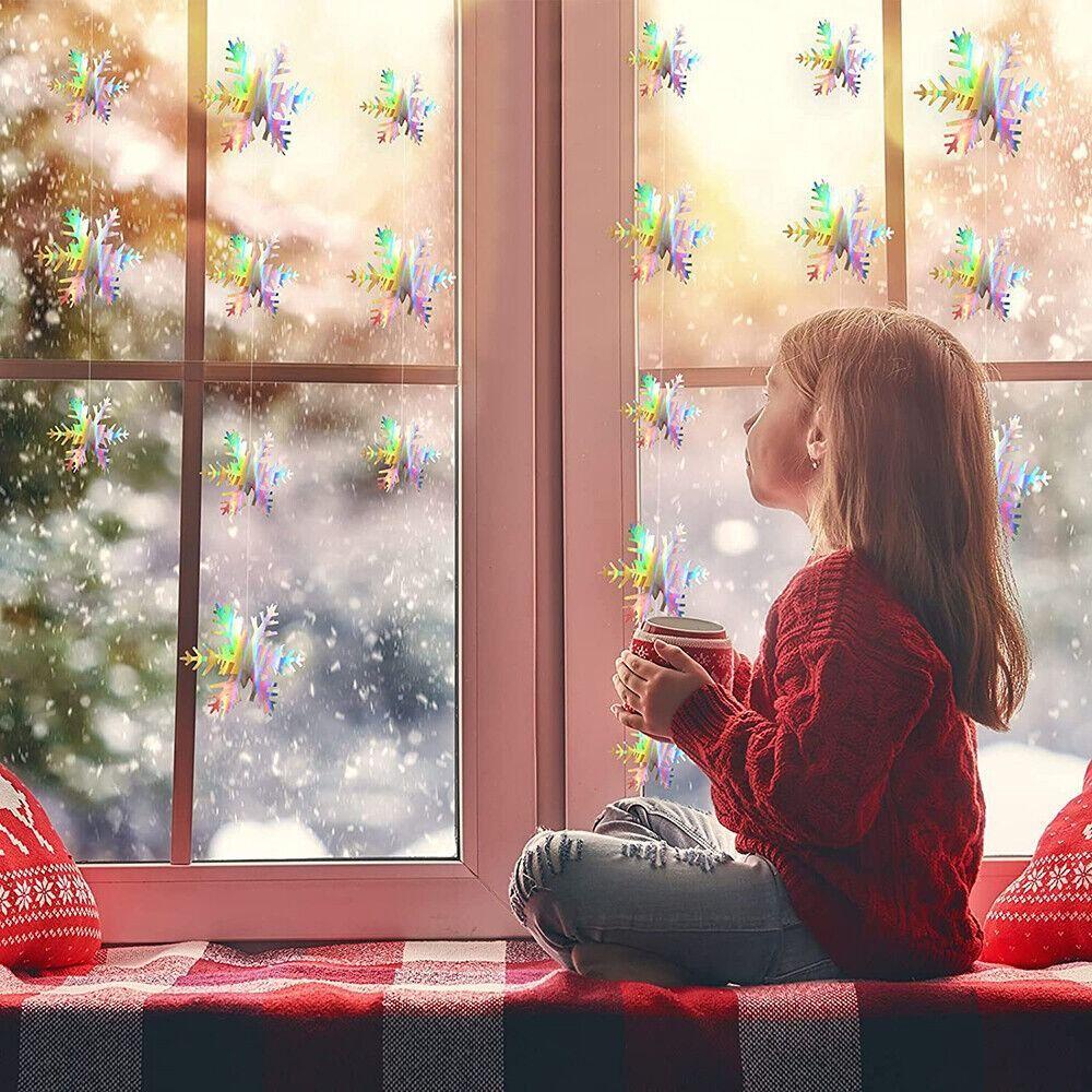 LET Set 15 Bông Tuyết Giả 3D Trang Trí Giáng Sinh