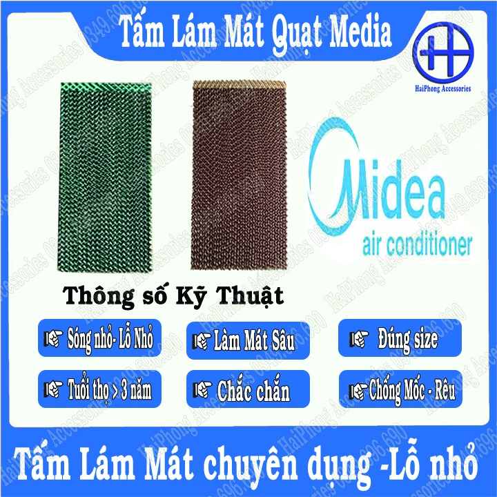 Tấm làm mát quạt điều hòa quạt hơi nước Hãng media loại 5090 lỗ nhỏ, bền chắc, dầy