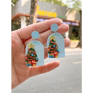 Khuyên tai đất sét nung Polymer Clay (It's December)