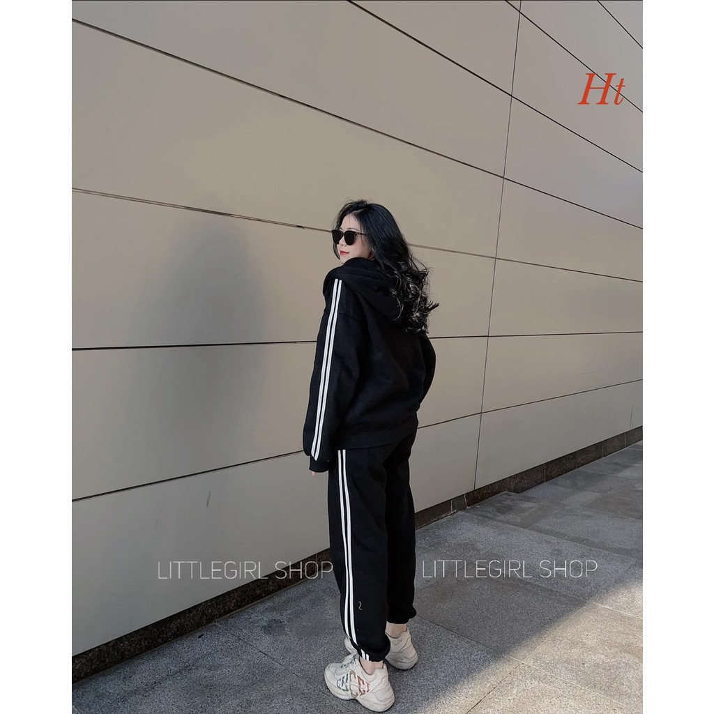 Bộ Nỉ khoá 2 sọc dọc thân-9HT8TT