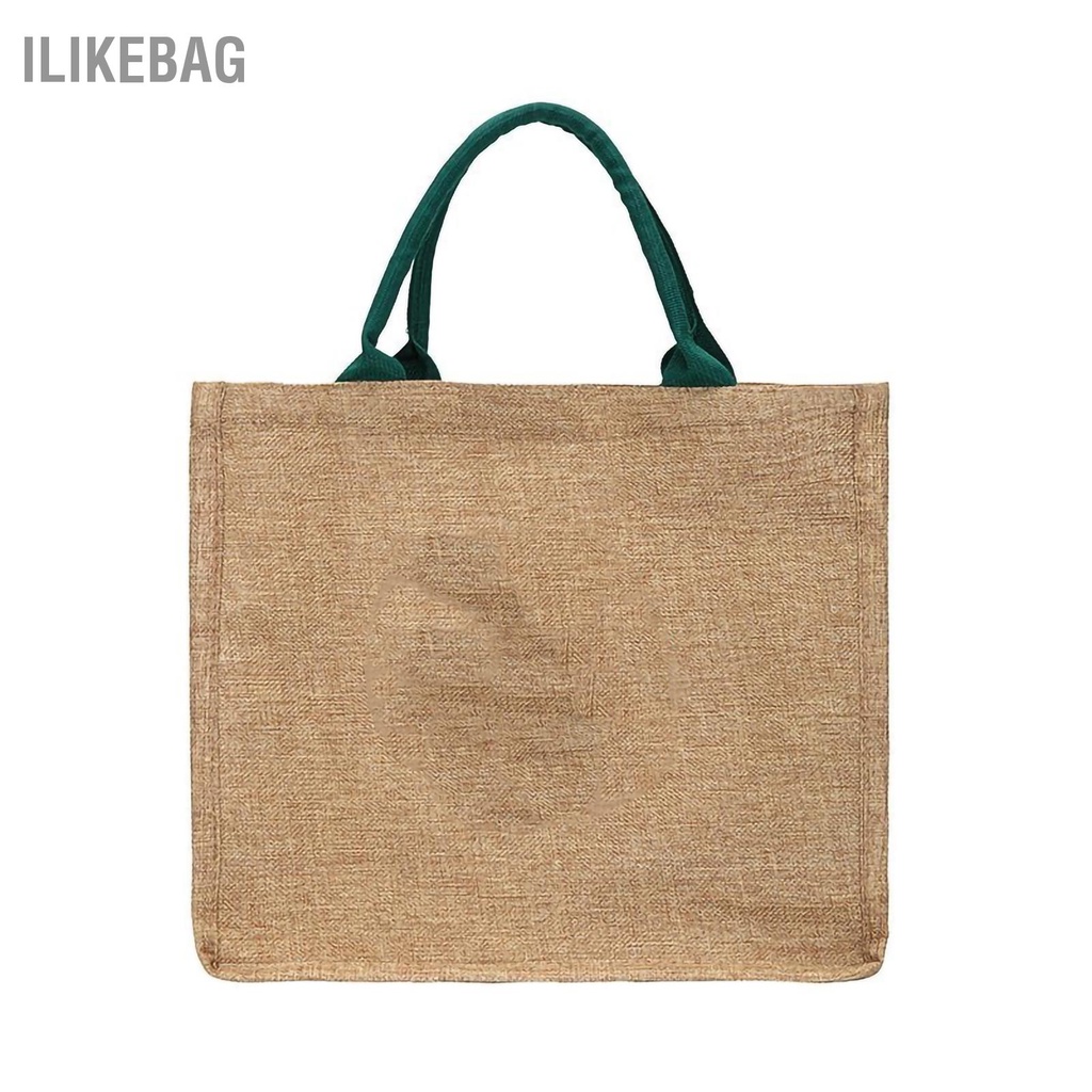 Có thể bán buôn Túi xách phụ nữ Dung tích lớn Vải lanh chắc chắn đựng đồ ăn trưa thoải mái để sử dụng hàng ngày Ilikebag Hàng giao ngay