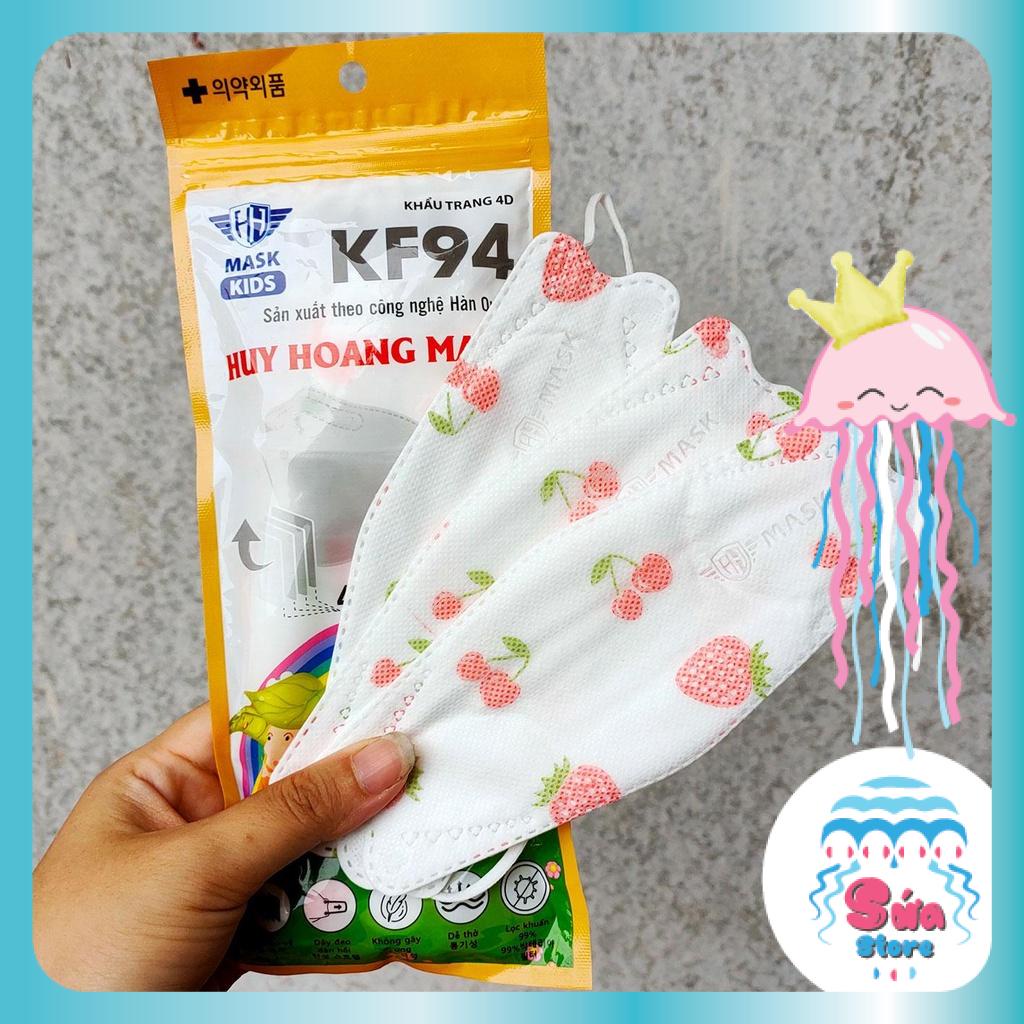 Set 10 Khẩu Trang Trẻ Em 4D, Khẩu Trang Cho Bé gồm 4 Lớp KF94 Huy Hoàng công nghệ Hàn Quốc cho bé từ 3 đến 12 tuổi KT01