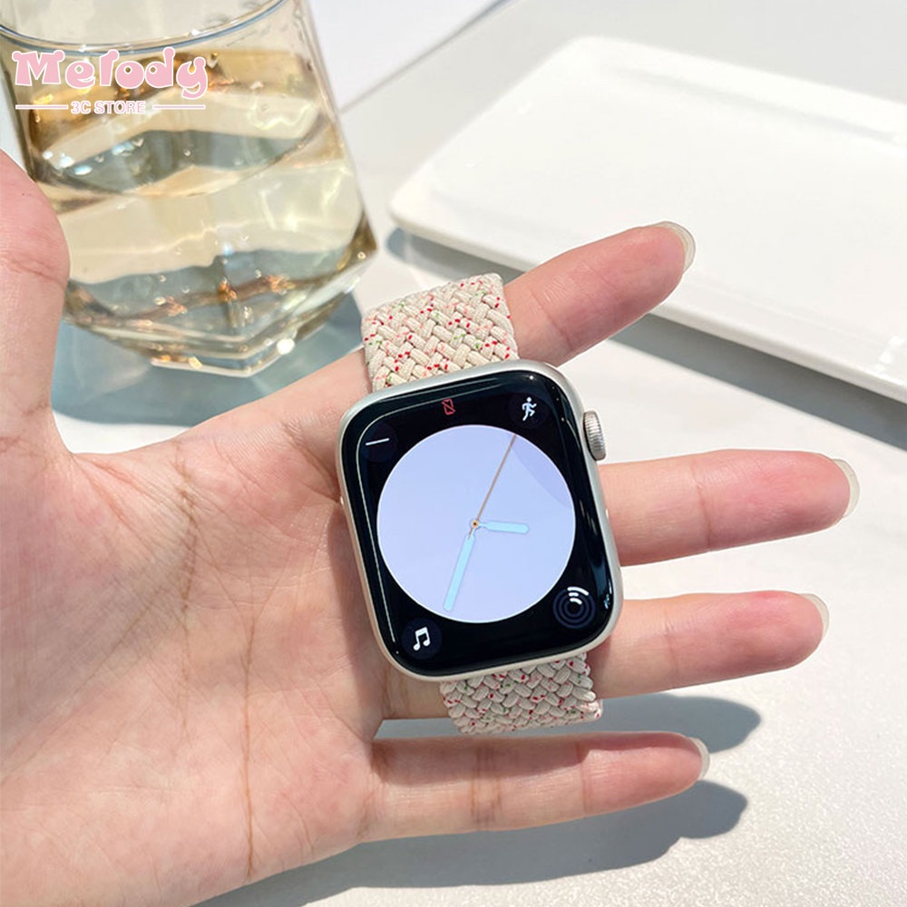 Dây Đeo Nylon Co Giãn Cho Đồng Hồ Thông Minh iwatch ultra 8 7 49mm 45mm 41mm iwatch series se 6 5 4 3 40mm 44mm 42mm 38mm