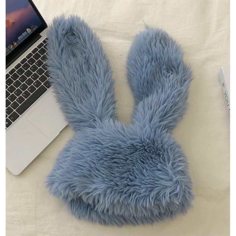 Mũ Trùm Đầu  Mũ Nhung Lông Dễ Thương Vui Nhộn Đường Phố Màu Hồng Đỏ Giữ Ấm Mùa Thu Đông Le