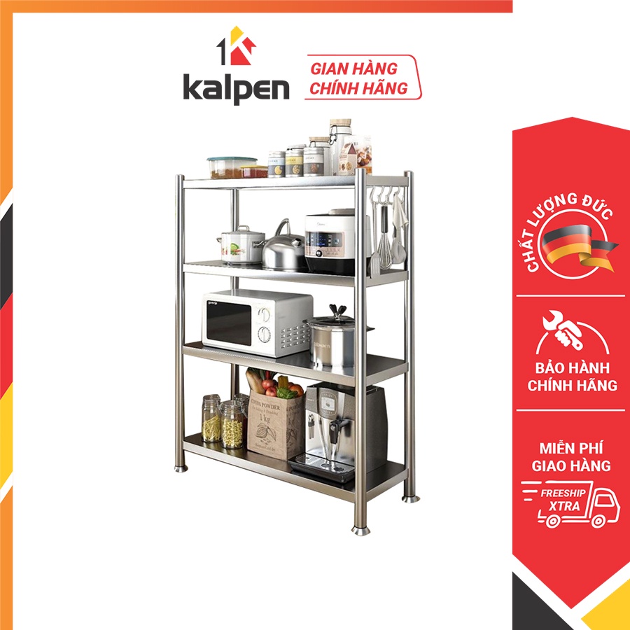KỆ INOX Nhà Bếp Để Đồ Đa Năng 3 Tầng 4 Tầng 5 Tầng Thông Minh Kalpen,KIN