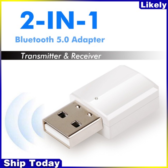 Usb Thu Phát Tín Hiệu Âm Thanh Bluetooth 5.0 2 Trong 1 Giắc Cắm 3.5mm Cho TV / Máy Tính