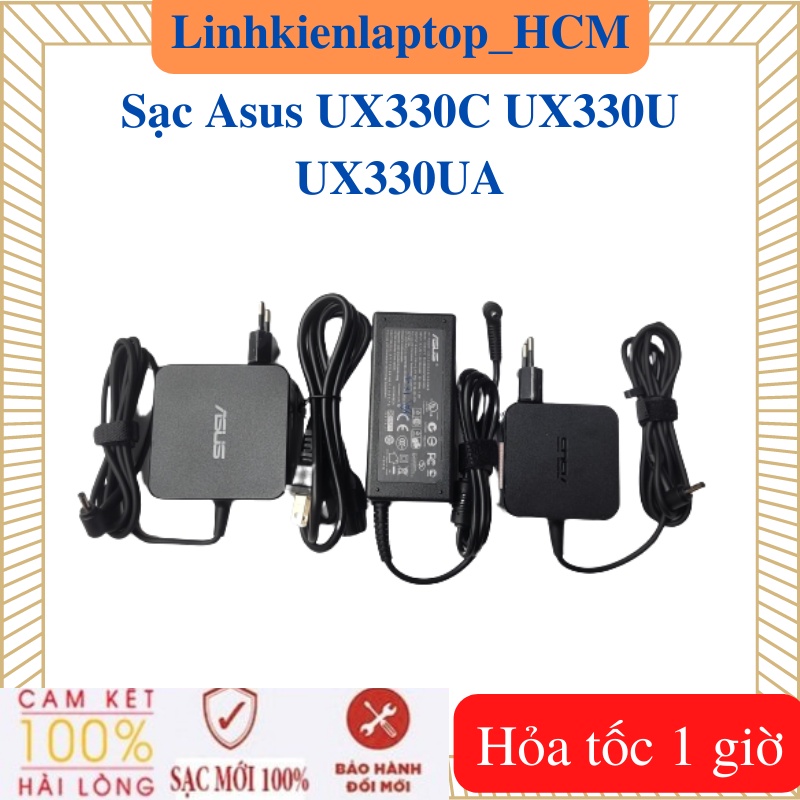 Sạc Asus UX330C UX330U UX330UA - Sạc Asus 19V - 2.37A / 3.42A - 45W / 65W chân nhỏ  vuông , chữ nhật