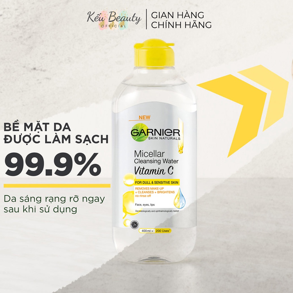 Nước Tẩy Trang Cho Da Dầu, Khô, Nhạy Cảm Garnier Micellar Cleansing Water 50ml/125ml/400ml