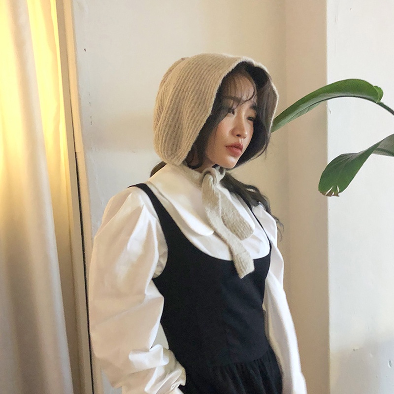 Mũ Len Dệt Kim Thời Trang Mùa Thu Đông Phong Cách Vintage Hàn Quốc Ấm Áp