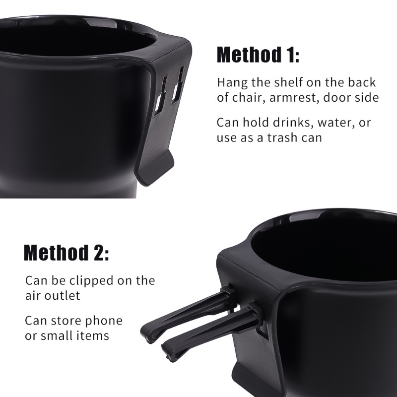 Giá Đỡ Cốc Nước / Chìa Khóa / Điện Thoại Di Động Hình Tròn Bằng Nhựa Có Thể Tháo Rời Đa Năng Cho Xe Hơi