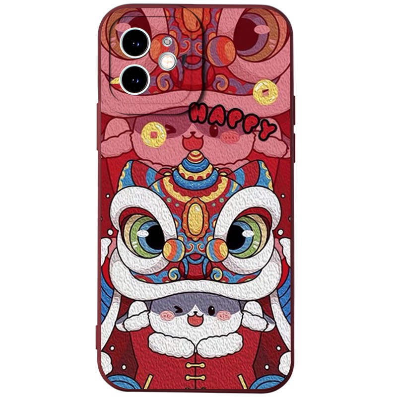 Ốp lưng JURSUE ốp iphone Tết hoạt hình dễ thương đẹp độc lạ ngộ nghĩnh vintage Cho iPhone 14 13 12 11 Pro Max SE 2020 X XR XS 8 7 ip 6S 6 Plus kute XYH924