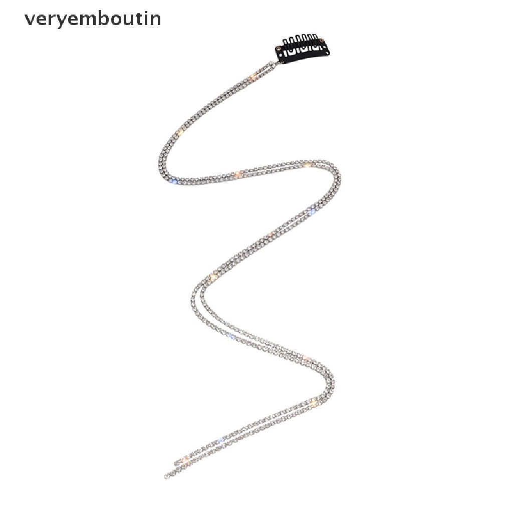 Kẹp Tóc Tua Rua Dài Đính Đá Pha Lê Toàn Diện Cho Nữ