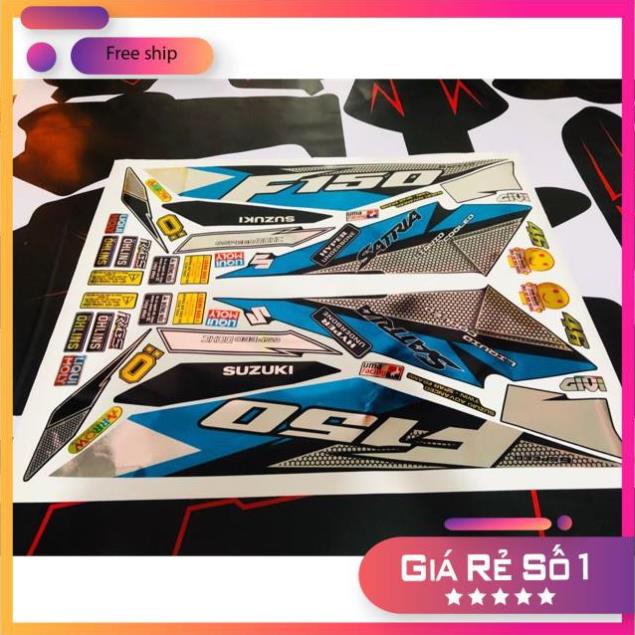 DECAL PVC 5 LỚP CHẤT LƯỢNG CAO Tem rời satria fi chất liệu Crom