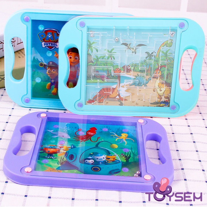 Đồ chơi lăn bi vào lỗ 8 bi loại nhỏ Labyrinth hoặc mê cung Toysem đặt bóng thông minh cho bé - Quà tặng sinh nhật cho bé