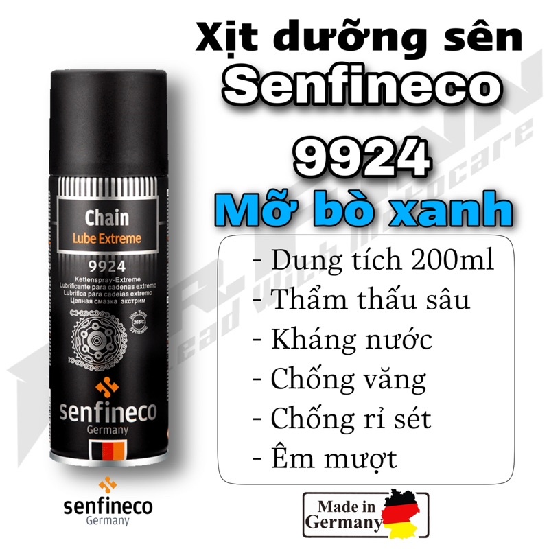 Dưỡng sên cao cấp Senfineco nhập khẩu Đức - Bảo vệ sên lâu dài và chống văng