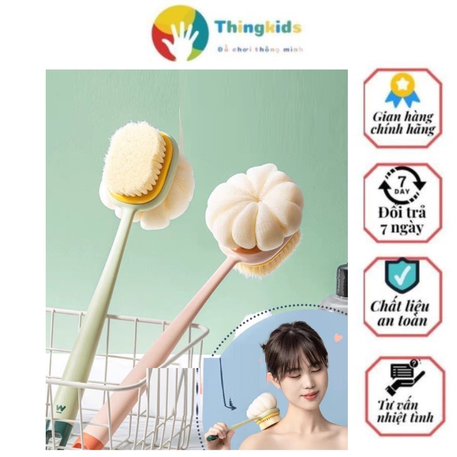 Chổi bông tắm có bàn trà matxa - Thingkids