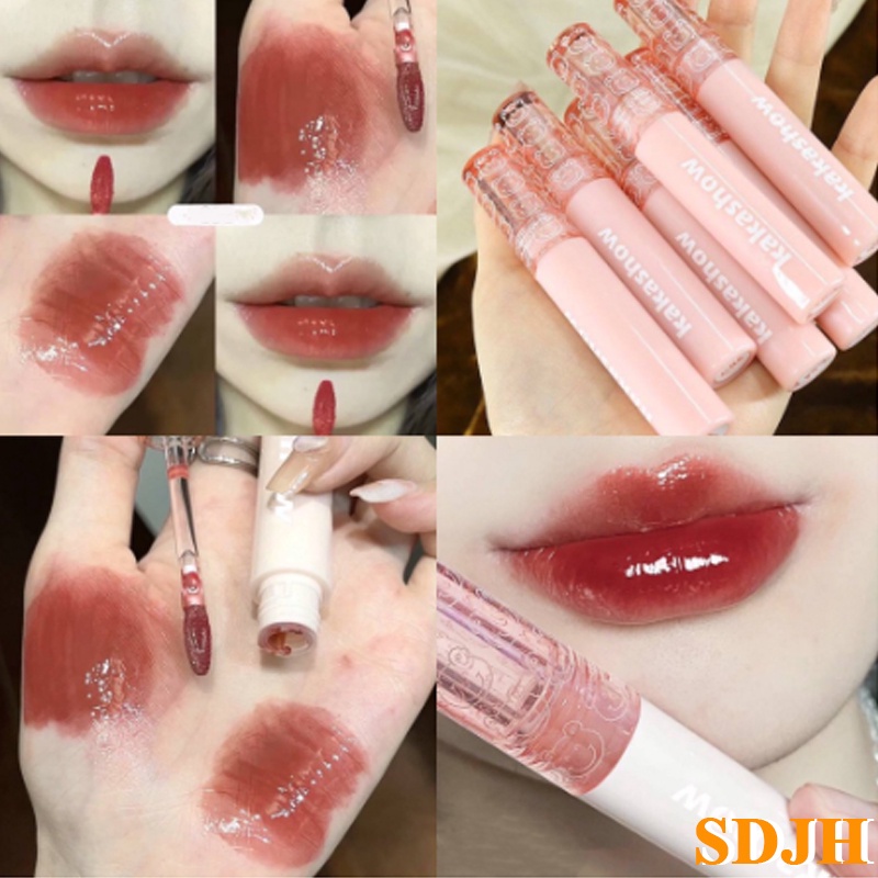 Son kem bóng CAPPUVINI gấu hồng Bubbly Bear Lip Glaze ombre gấu xanh hồng căng bóng mềm mịn