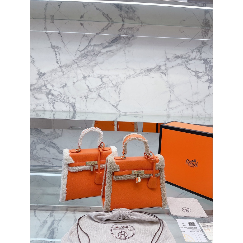 Hermes Túi Xách Đeo Vai Phối Dây Xích Phong Cách Đơn Giản Thời Trang Dành Cho Nữ