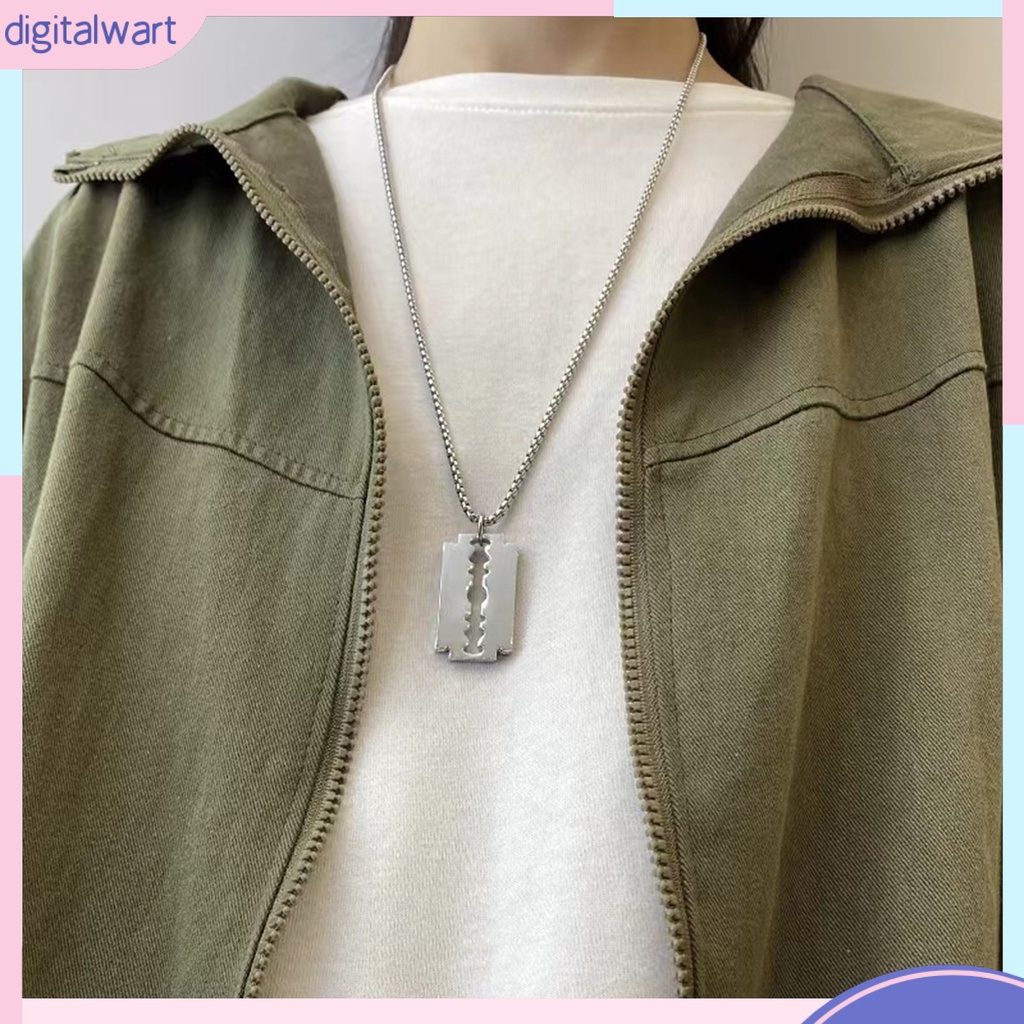 |Đào| Vòng cổ Mặt Hình Lưỡi Dao Bằng Thép Không Gỉ Mạ Điện Phong Cách Punk Hip Hop Làm Quà Sinh Nhật Hàng Ngày Cho Nam Và Nữ