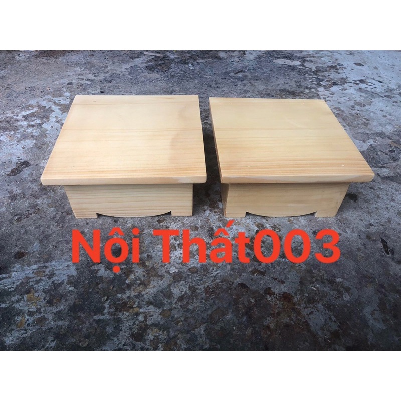 Đôn Vuông mầu gỗ tự nhiên bền đẹp