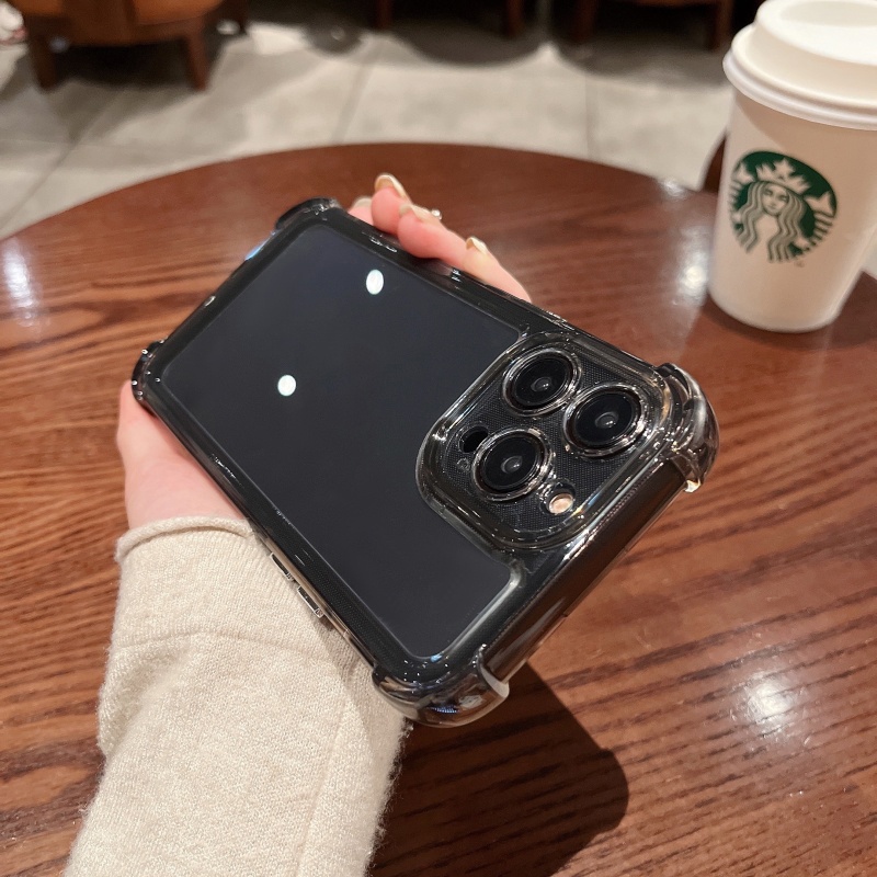 Ốp Điện Thoại Trong Suốt Siêu Mỏng Bảo Vệ Bốn Góc Chống Rơi Cho iPhone 14 Pro Max 13 12 11 Pro Max