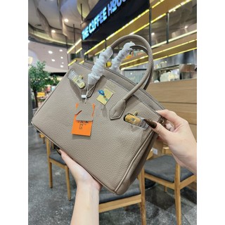Túi xách nữ HM Birki xinh xắn, Size 25, 2 màu đen, nâu xách tay siêu sang