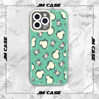 Ốp lưng iphone samsung xiaomi oppo cạnh vuông JMCase Snorlax Pokemon Anime Manga