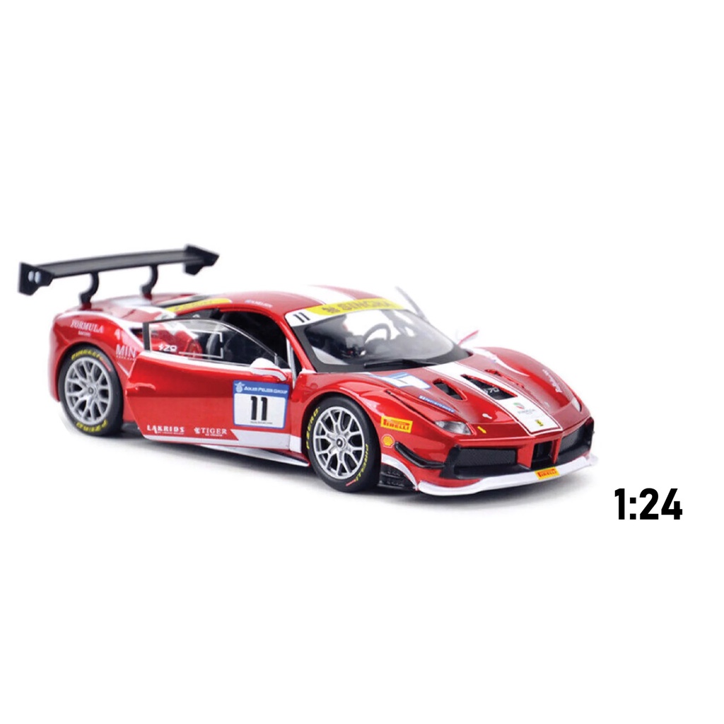 Mô hình xe Ferrari 488 Challenge 2017 red 1:24 Bburago 6843