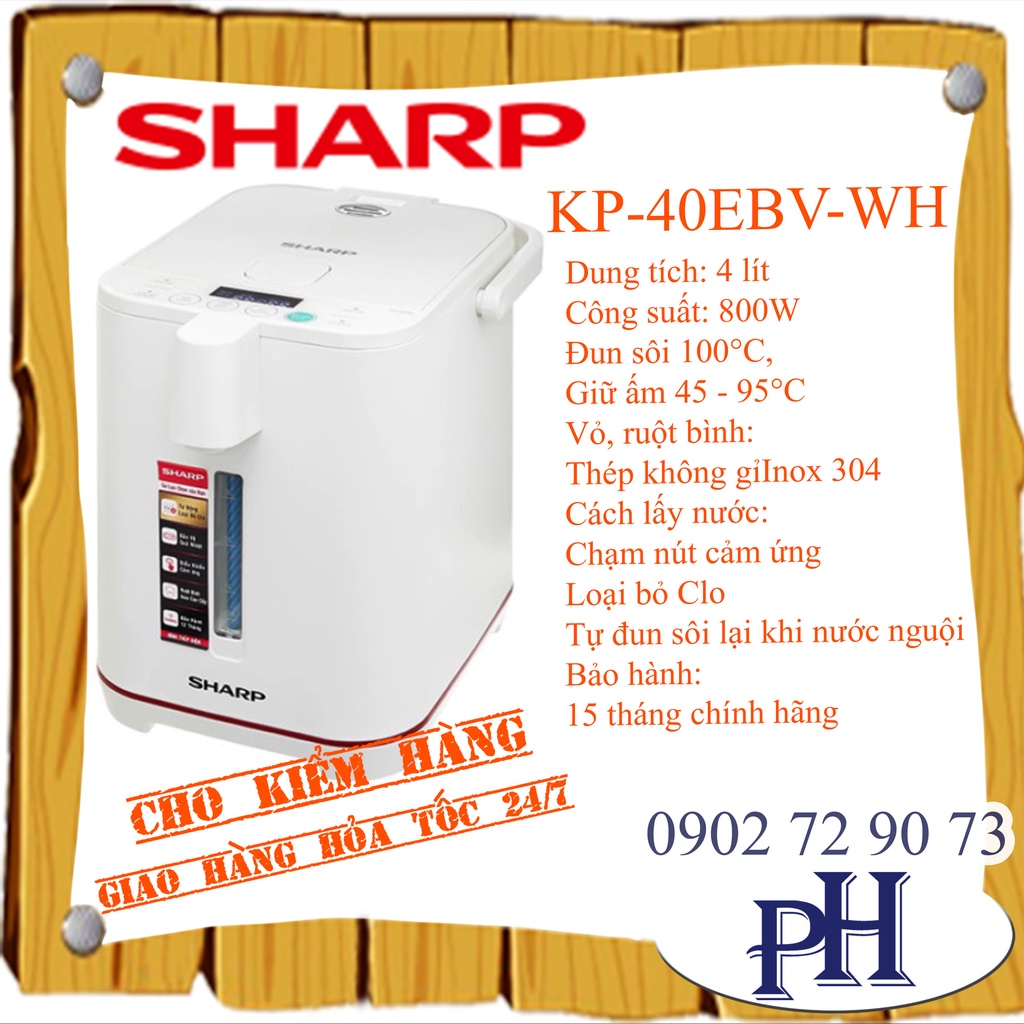 Bình thủy điện Sharp KP-40EBV-WH 4 lít