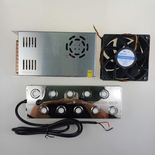 Nhóm COMBO Vỉ 10 Mắt + Nguồn Tổ Ong 48V, Quạt Chống Nước 48V
