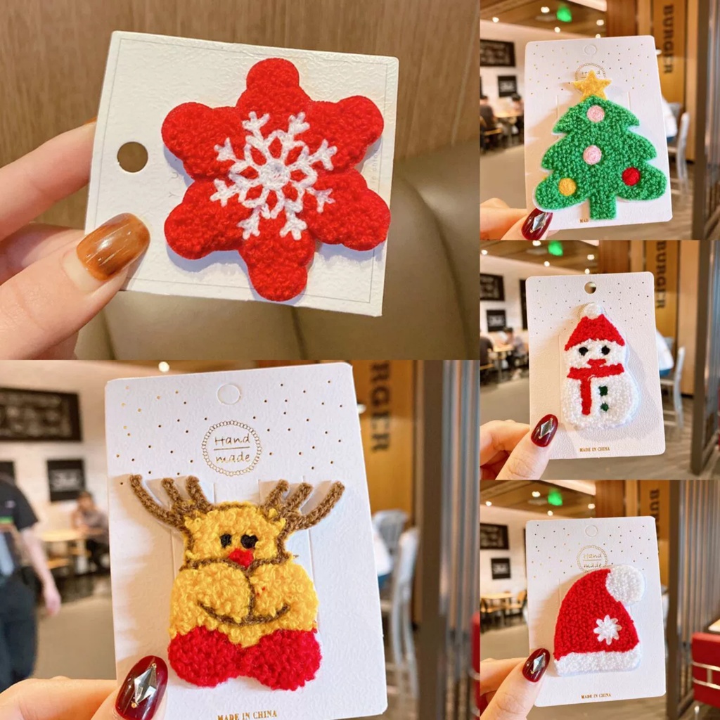 Kẹp tóc thiết kế phong cách giáng sinh dễ thương nhiều mẫu - giao ngẫu nhiên