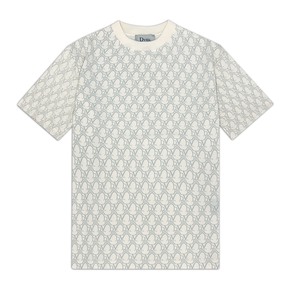 DVRK - Áo thun tay ngắn cổ tròn họa tiết MONOGRAM - CREAM-DVRK-22SS